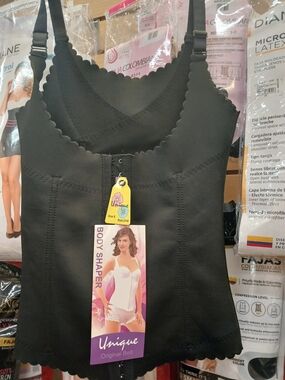 Nique Black Women's Body Shaper Tank with Front Zip